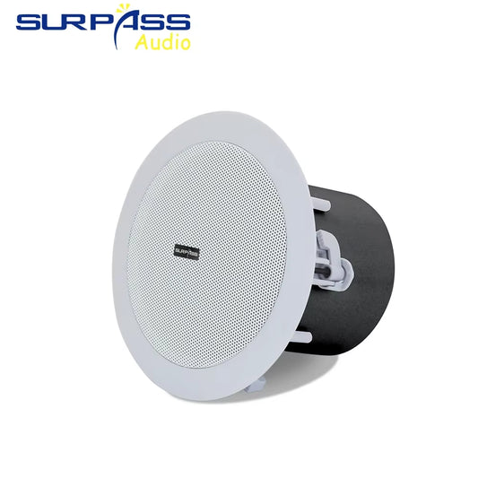 Home Theater Sound System 5 Inch 8 Ohm 20W Ceiling Speaker Moisture-Proof in Wall Ceiling Speaker ABS Material with Back Cover