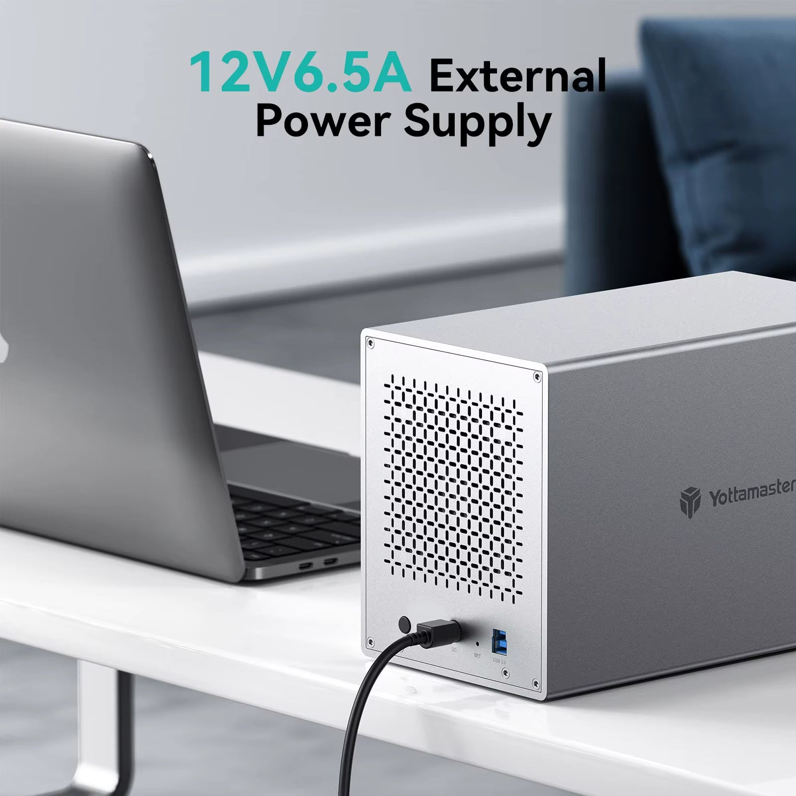 5 Bay 2.5"/3.5" SATA HDD Enclosure 6Gbps USB C HDD/SSD Enclosure up to 16TB*5 RAID Direct Attached Storage Enclosure