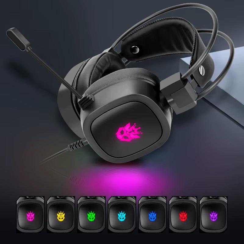 Gaming Headset 7.1 Virtual Surround Sound Gamer Earphones Voice Control with USB Wired Microphone Headphone for PS4 PC Computer