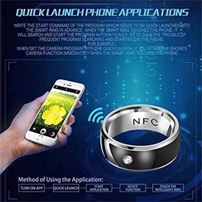 Smart Ring Wearable Technology Waterproof Unisex Phone Smart Accessories for Smart Ring Unisex for Couples 6-13 H9