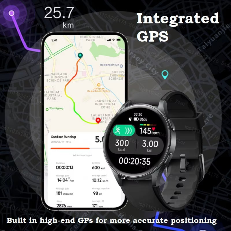 AMOLED Sports Watch GTX03 GTX05 Alexa GPS for Men Women'S Barometer Compass Waterproof IP68 Swimming Bluetooth Smartwatch 2024